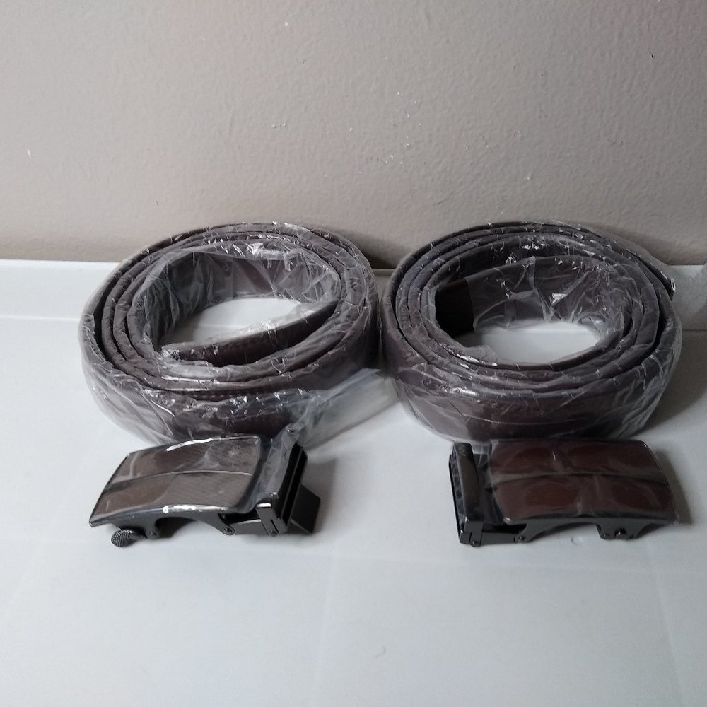 Set Of 2 59" Brown Belts
